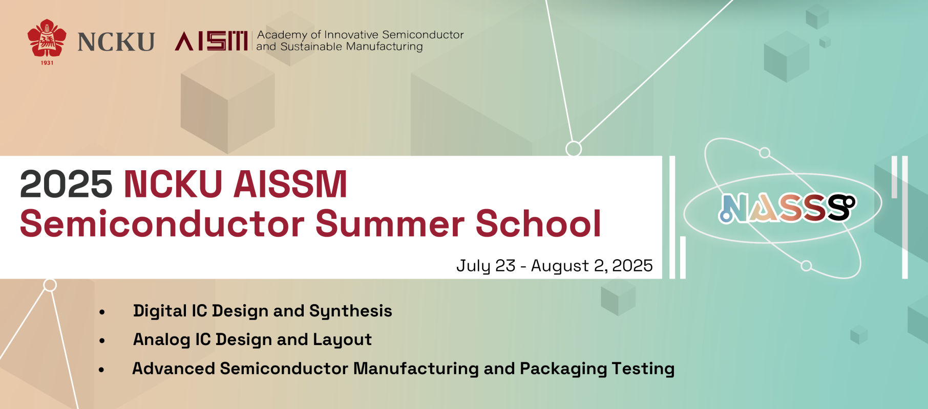 2025 NCKU AISSM Semiconductor Summer School